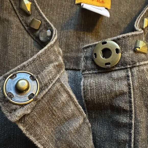 Vintage Ruby Rd Jean Jacket Sz 18 With Embellishments Y2K Grunge Boho Rocker 90s - Picture 12 of 16